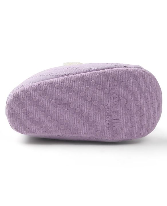 Cute Walk by Babyhug Slip On Booties with Bow Applique - Purple