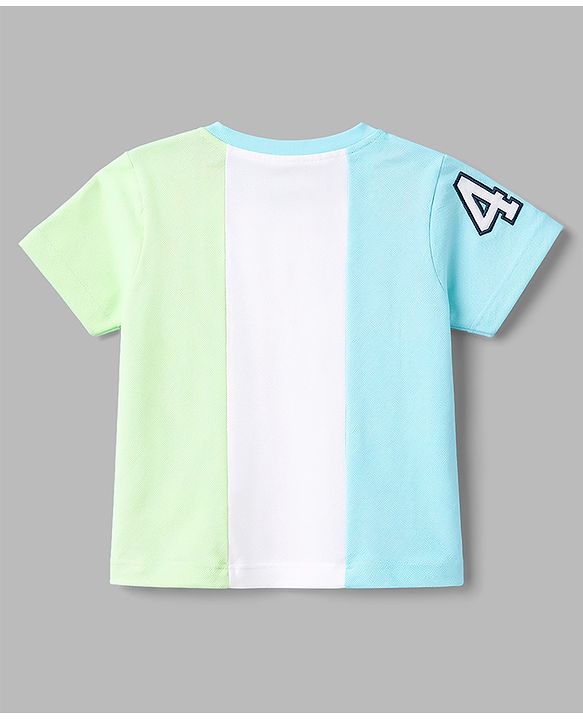 Babyhug Single Jersey Knit Half Sleeves Cut N Sew T-Shirt & Shorts Set - Multicolor