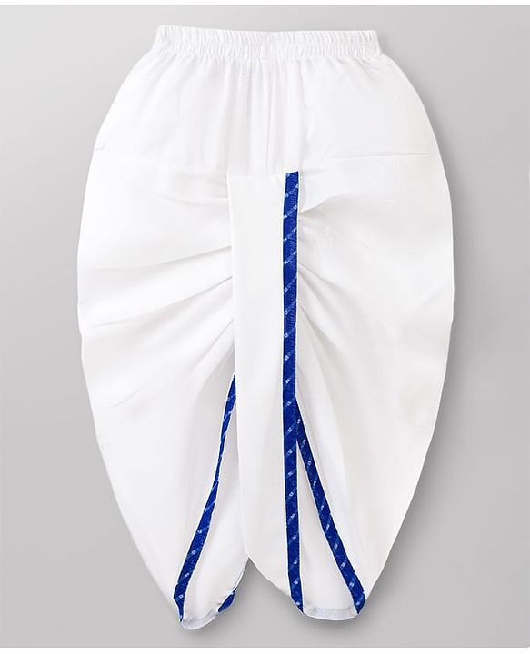 Babyhug 100% Cotton Woven Full Sleeves Cambric Leheriya Kurta & Dhoti Set - Blue