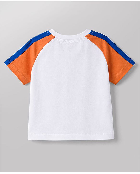 Babyhug 100% Cotton Knit Half Sleeves T-Shirt With Text Print - White