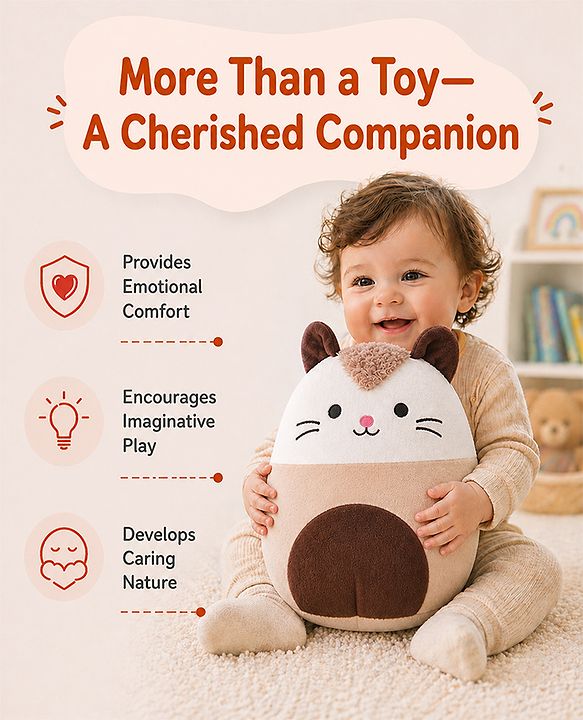 Babyhug Height 40cm Squishy Mouse Plush Pillow Ultra-Soft Cuddly Cushion Toy for Kids | Huggable Plush Pillow for Sleep & Play | Lightweight & Cozy | Nursery Decor & Gifting | Super Soft | BIS