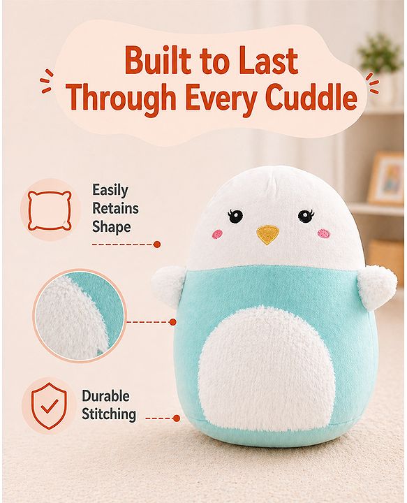Babyhug Height 40cm Squishy Mouse Plush Pillow Ultra-Soft Cuddly Cushion Toy for Kids | Huggable Plush Pillow for Sleep & Play | Lightweight & Cozy | Nursery Decor & Gifting | Super Soft | BIS