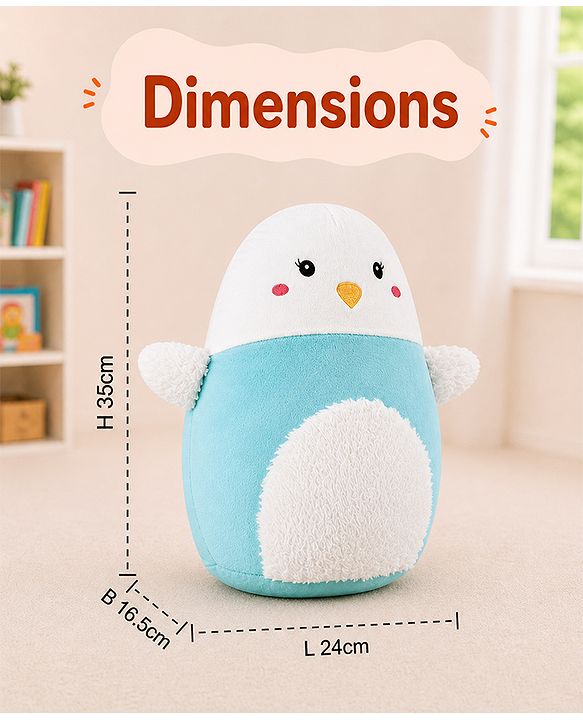Babyhug Height 40cm Squishy Mouse Plush Pillow Ultra-Soft Cuddly Cushion Toy for Kids | Huggable Plush Pillow for Sleep & Play | Lightweight & Cozy | Nursery Decor & Gifting | Super Soft | BIS