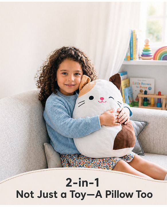 Babyhug Height 40cm Squishy Mouse Plush Pillow Ultra-Soft Cuddly Cushion Toy for Kids | Huggable Plush Pillow for Sleep & Play | Lightweight & Cozy | Nursery Decor & Gifting | Super Soft | BIS