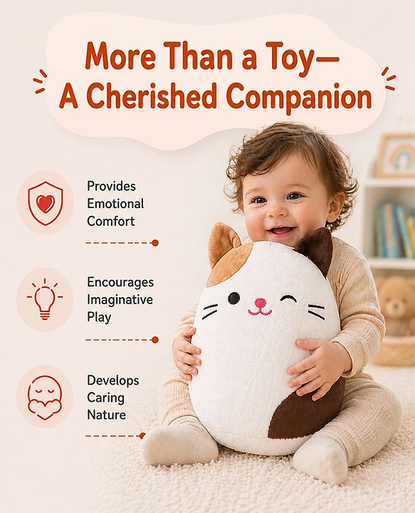 Babyhug Height 40cm Squishy Mouse Plush Pillow Ultra-Soft Cuddly Cushion Toy for Kids | Huggable Plush Pillow for Sleep & Play | Lightweight & Cozy | Nursery Decor & Gifting | Super Soft | BIS
