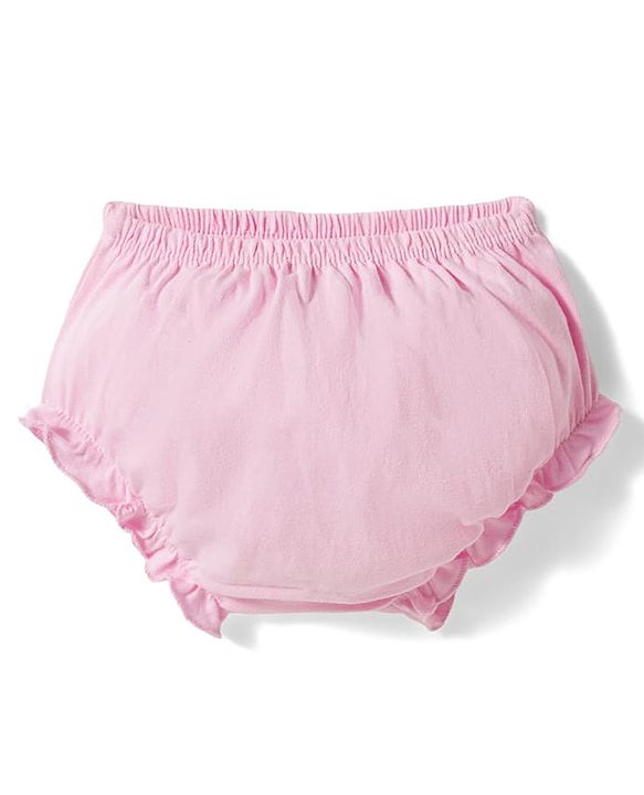 Babyhug Single Jersey Knit Half Sleeves Floral Printed Frock With Bloomer - Pink