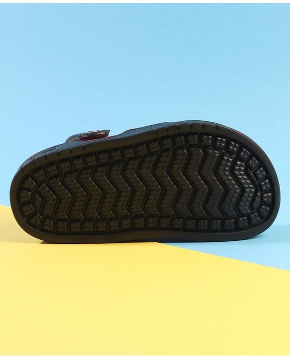 Pine Kids Back Strap Closure Clogs with Boy Applique - Red