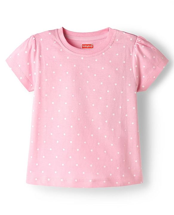 Babyhug 100% Cotton Knit T-Shirts Half Sleeves with Graphics Pack of 3 Multi Color 6-9 Months