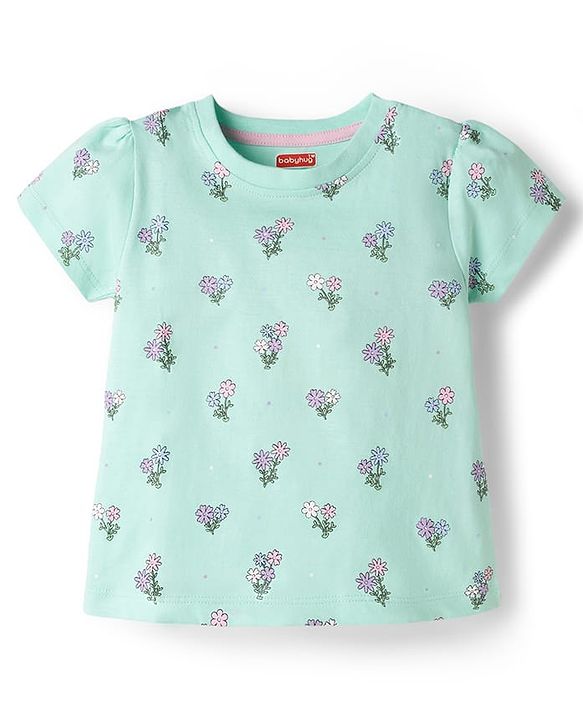 Babyhug 100% Cotton Knit T-Shirts Half Sleeves with Graphics Pack of 3 Multi Color 6-9 Months