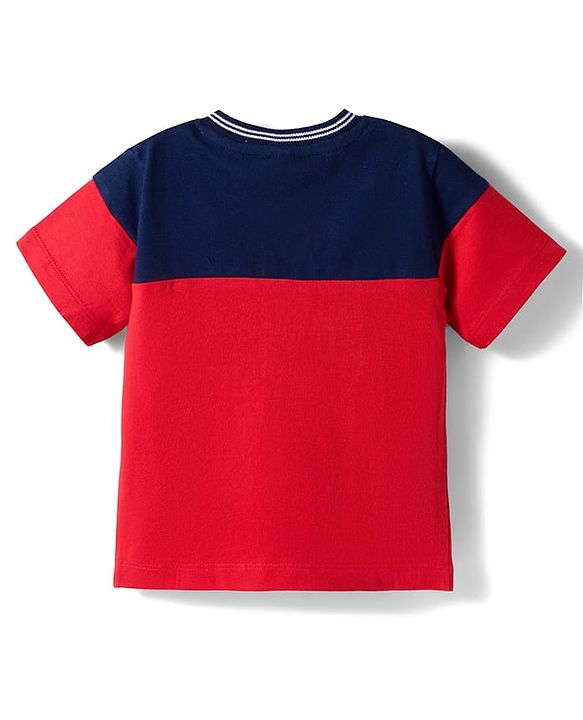 Babyhug Cotton Knit Half Sleeves T-Shirt With Text Print - Multicolor