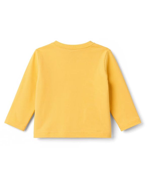 Babyhug Cotton Knit Full Sleeves Animal Printed T-Shirt & Pyjama Night Suit - Yellow