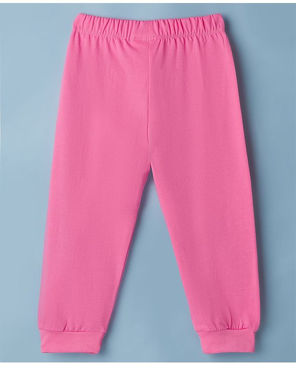 Babyhug Disney Single Jersey Knit Full Sleeves T-Shirt & Pyjama Night Suit With Minnie Mouse Graphics - Multicolor