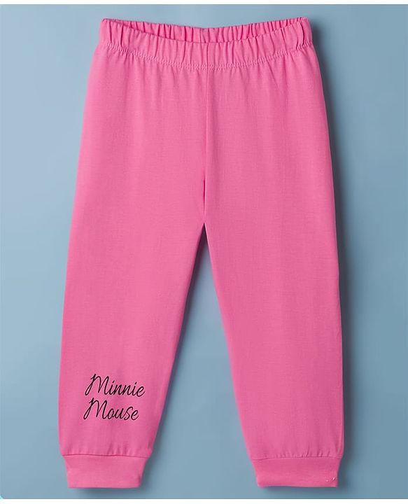 Babyhug Disney Single Jersey Knit Full Sleeves T-Shirt & Pyjama Night Suit With Minnie Mouse Graphics - Multicolor