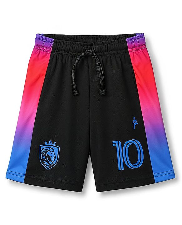 Pine Active Knit Half Raglan Sleeves Printed T-Shirt & Shorts Set