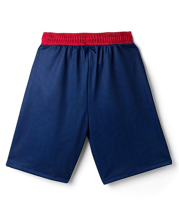 Pine Active Knit Sleeveless Printed Tank T-Shirt & Shorts Set - Navy Blue
