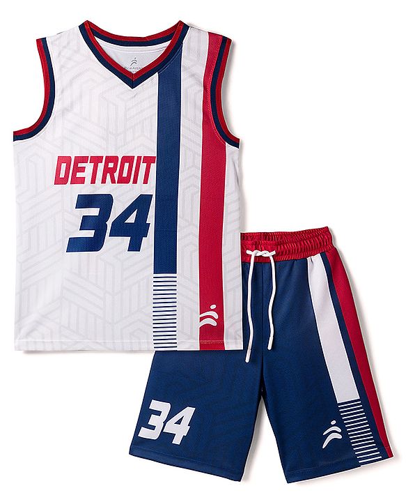 Pine Active Knit Sleeveless Printed Tank T-Shirt & Shorts Set - Navy Blue