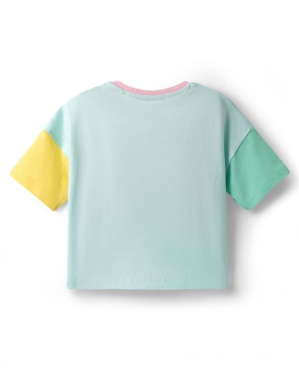 Babyhug Disney Single Jersey Knit T-Shirt with Marie Graphics Half Sleeves Multi Color 3-6 Months