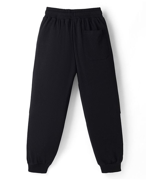 Pine Kids Disney 100% Cotton Knit Full Length Cut N Sew Track Pant Stitch Graphic- Black