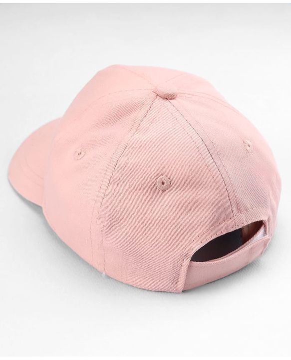 Babyhug Twill Woven Baseball Cap with Cherry Embroidery Pink - Diameter 16 cm