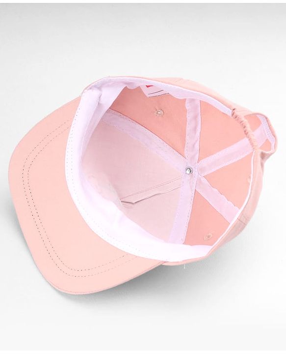 Babyhug Twill Woven Baseball Cap with Cherry Embroidery Pink - Diameter 16 cm