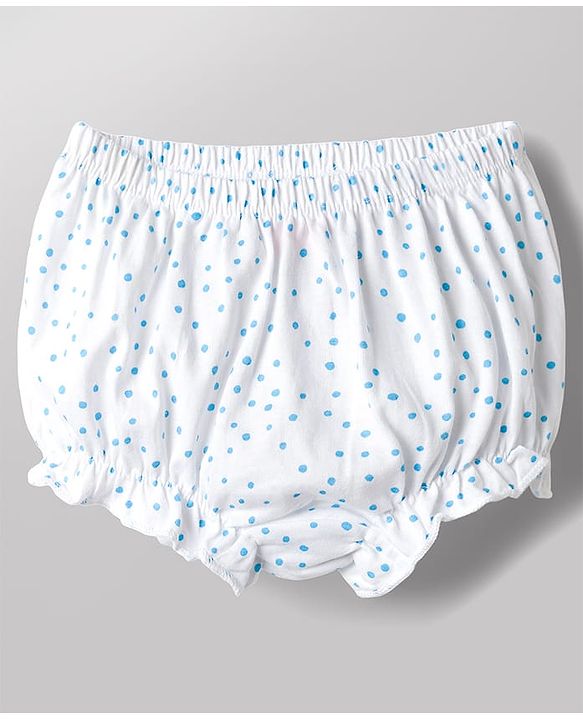 Babyhug 100% Cotton Single Jersey Knit Bloomers With Floral & Polka Dots Print Pack of 3 - Multicolor