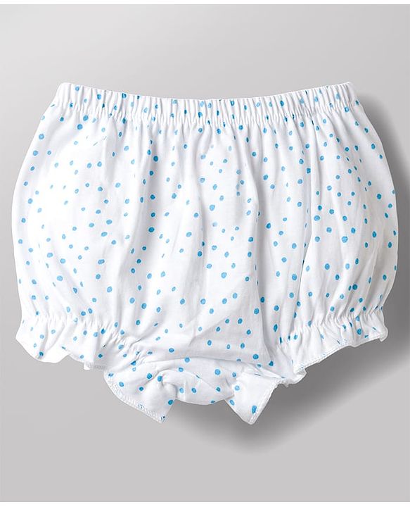 Babyhug 100% Cotton Single Jersey Knit Bloomers With Floral & Polka Dots Print Pack of 3 - Multicolor
