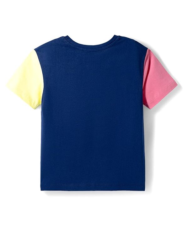 Pine Kids Cotton Knit T-Shirts Graphic Print Round Neck Half Sleeves Multi Color 4-5 Years