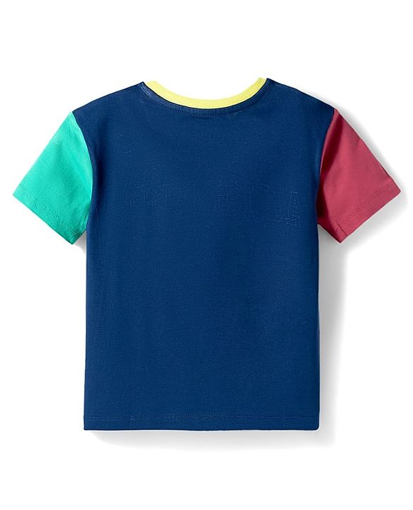 Pine Kids Cotton Knit T-Shirts with Graphic Print Round Neck Half Sleeves Multi Color 4-5 Years