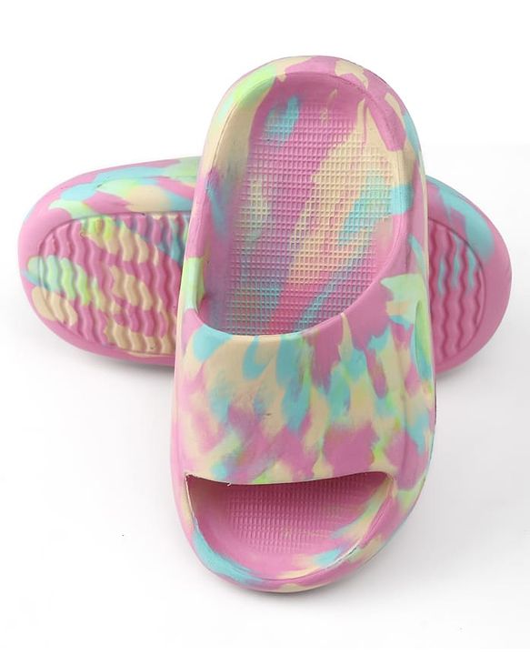 Pine Kids Flip Flops with Marble Print - Pink