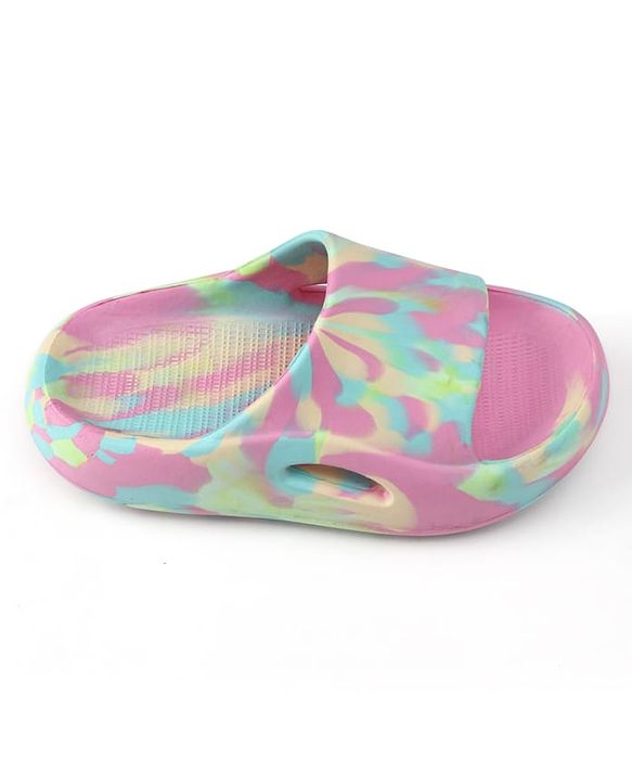 Pine Kids Flip Flops with Marble Print - Pink