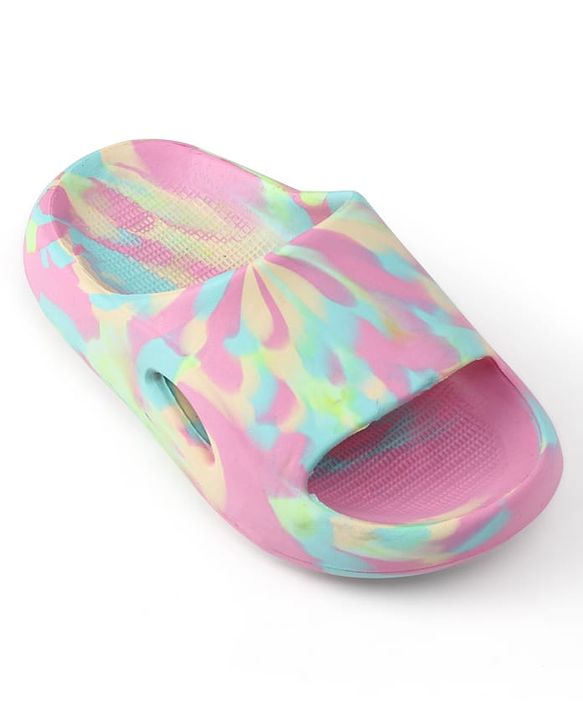 Pine Kids Flip Flops with Marble Print - Pink