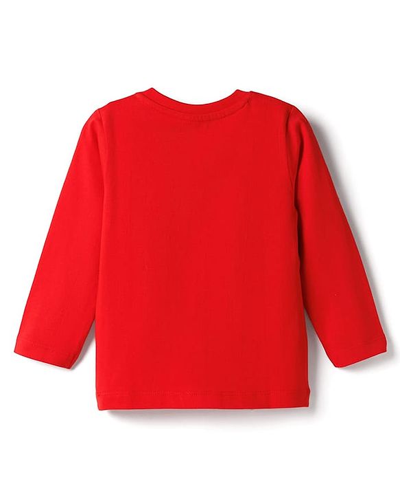 Babyhug Disney Single Jersey Knit Full Sleeves T-Shirt & Pyjama Night Suit With Minnie Mouse Graphics - Red