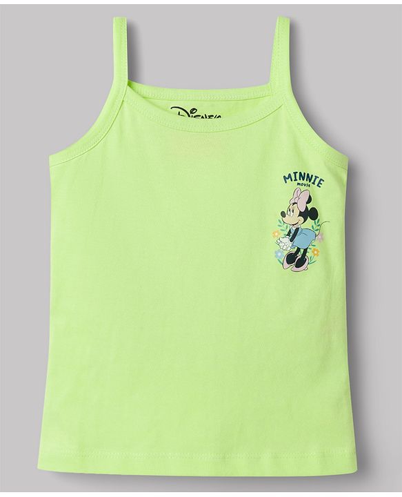 Babyhug Disney Single Jersey Knit Sleeveless Slips With Minnie Mouse Graphic Pack of 2 - Multicolor