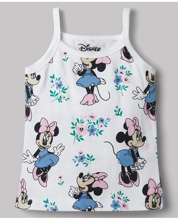 Babyhug Disney Single Jersey Knit Sleeveless Slips With Minnie Mouse Graphic Pack of 2 - Multicolor