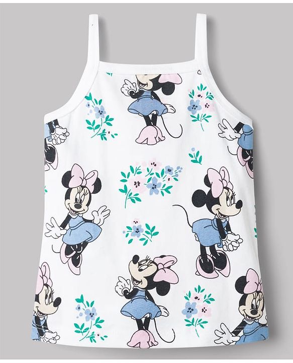 Babyhug Disney Single Jersey Knit Sleeveless Slips With Minnie Mouse Graphic Pack of 2 - Multicolor