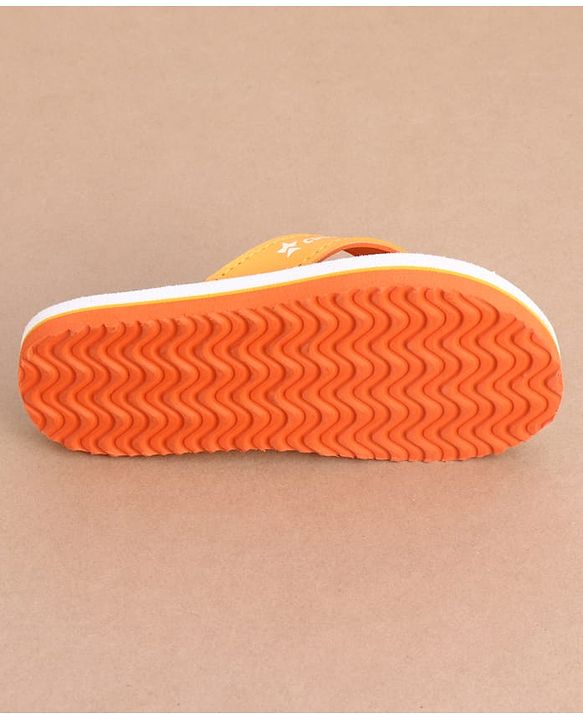Cute Walk by Babyhug Slip On Rainbow Printed Flip Flop - Orange & White