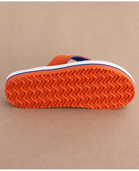 Cute Walk by Babyhug Slip On Flip Flops with Vehicle Print - Orange