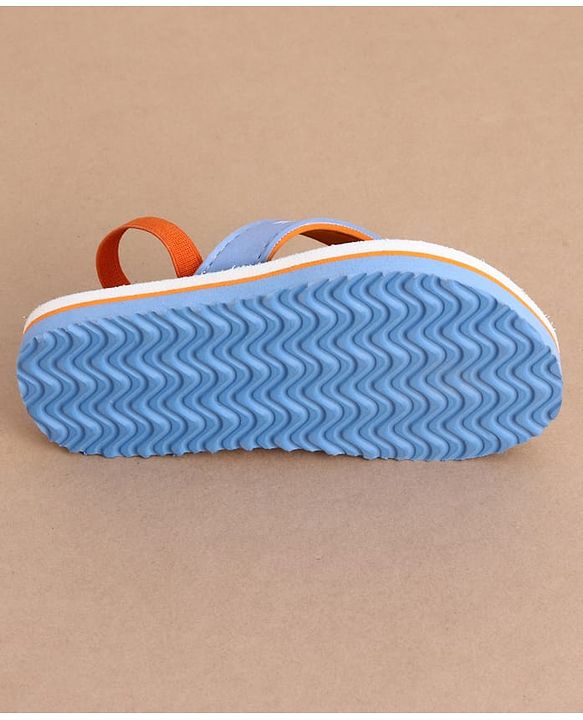 Cute Walk by Babyhug Back Strap Star Printed Flip Flops - Navy Blue