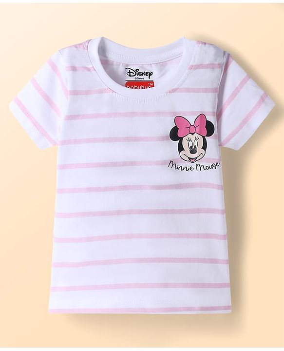 Babyhug Disney Single Jersey Knit Half Sleeves T-Shirts with Minnie & Friends Graphics Pack of 3 - Multicolor