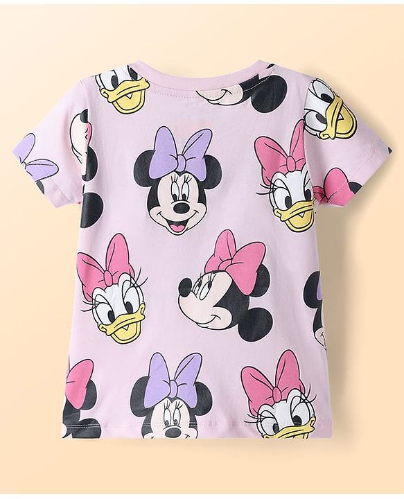 Babyhug Disney Single Jersey Knit Half Sleeves T-Shirts with Minnie & Friends Graphics Pack of 3 - Multicolor