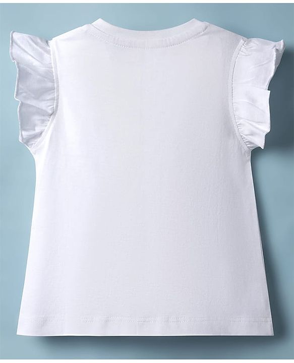 Babyhug Disney Single Jersey Knit Half Sleeves T-Shirt & Shorts Night Suit with Minnie Mouse Graphics - White