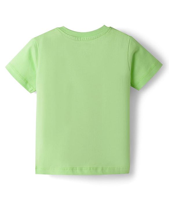 Babyhug Disney Single Jersey Knit Half Sleeves T-Shirt with Stitch Graphics - Green