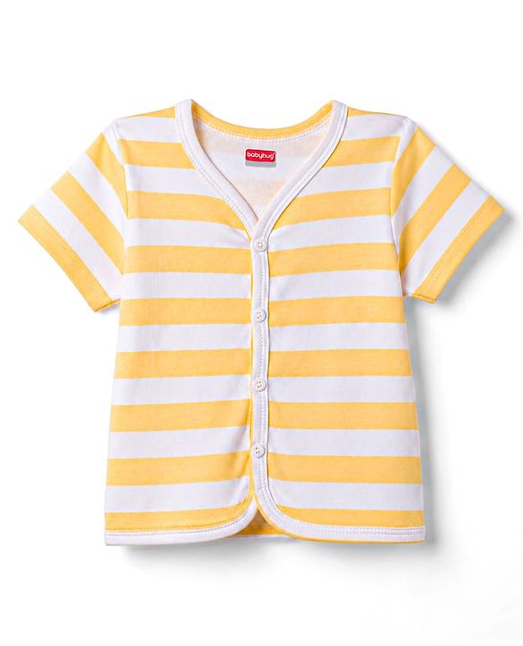 Babyhug 100% Cotton Interlock Knit Half Sleeves  Antibacterial Jhablas With Bear Print Pack of 3 - Multicolor