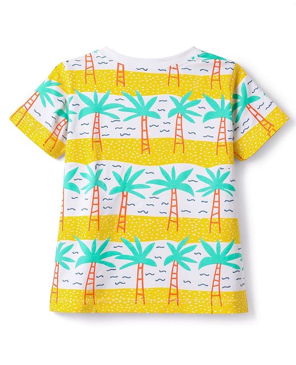 Babyhug Cotton Knit T-Shirts Half Sleeves with Graphics Pack of 2 Multi Color 6-9 Months