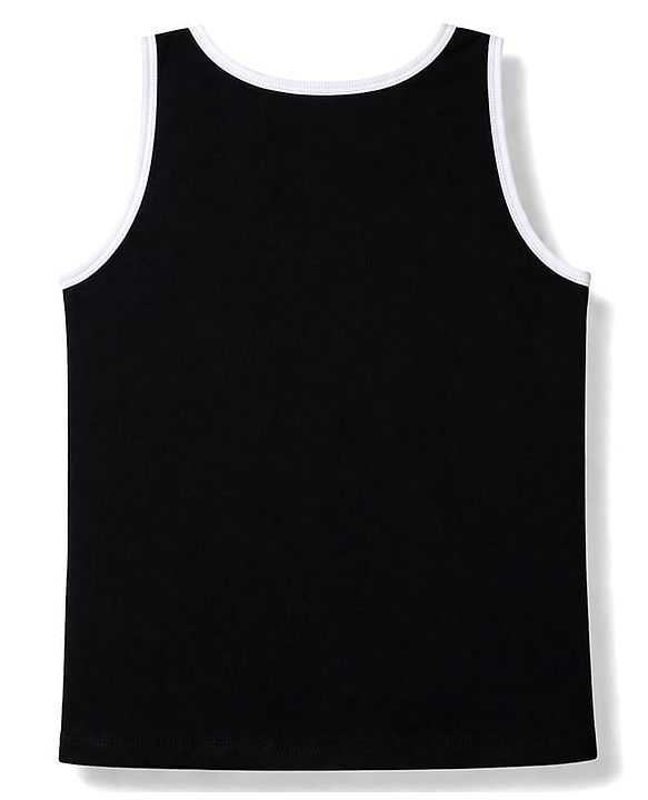 Pine Kids Cotton Knit Sleeveless T-Shirt & Shorts Set with California Print - Black