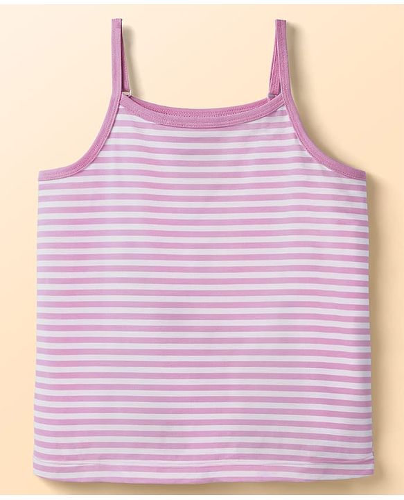 Pine Kids Cotton Knit Sleeveless Striped Top & Shorts Set - Pink
