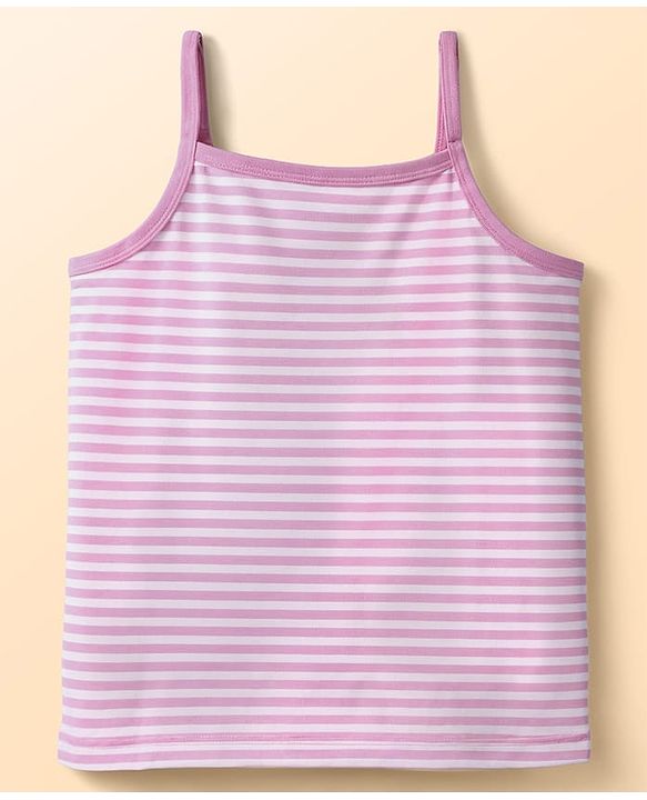 Pine Kids Cotton Knit Sleeveless Striped Top & Shorts Set - Pink