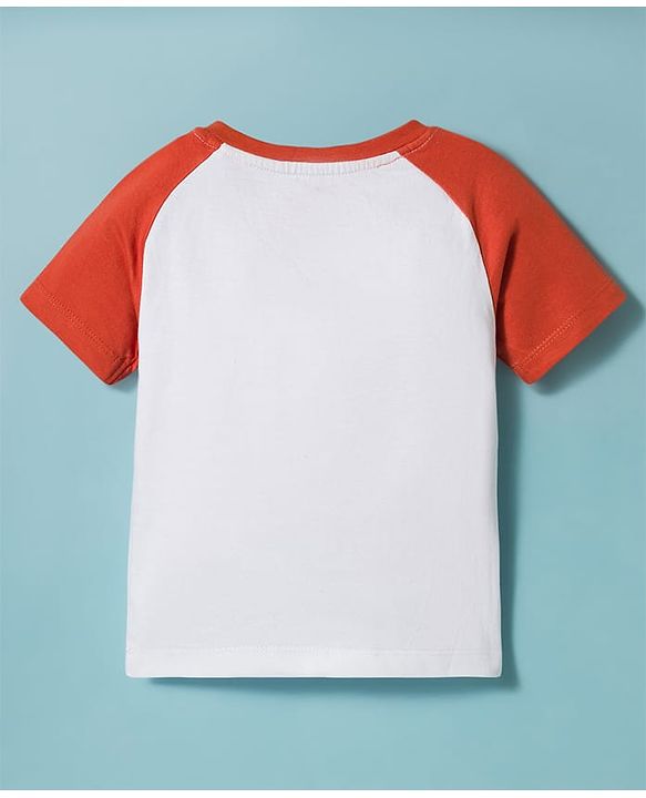 Babyhug Disney Single Jersey Knit Raglan Half Sleeves T-Shirt With Mickey Mouse Graphics - Multicolor