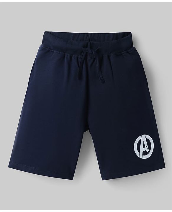 Pine Kids Marvel 100% Cotton Knit Raglan Half Sleeves T-Shirt & Shorts Set With Avengers Graphic - Multicolor