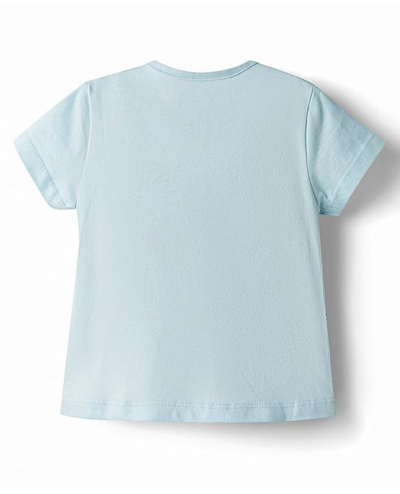 Babyhug Disney Single Jersey Knit Half Sleeves T-Shirt & Denim Shorts Set with Minnie & Friends Graphics - Multicolor